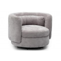 Swivel armchair Hilda, grey, 87x82x64cm, seat height 40cm