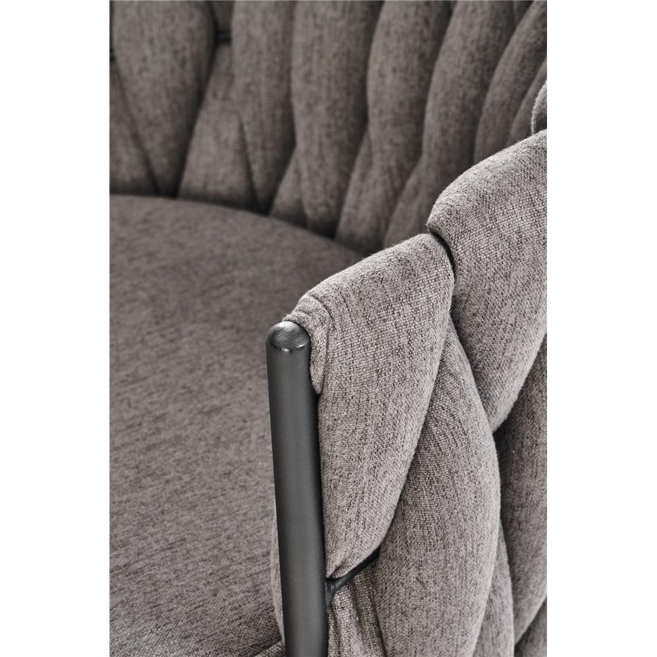 Bar chair Havigen H125, grey/black, steel/polyester, H90-105cm 54x53cm 
