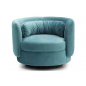 Swivel armchair Hilda, turquoise, 87x82x64cm, seat height 40cm