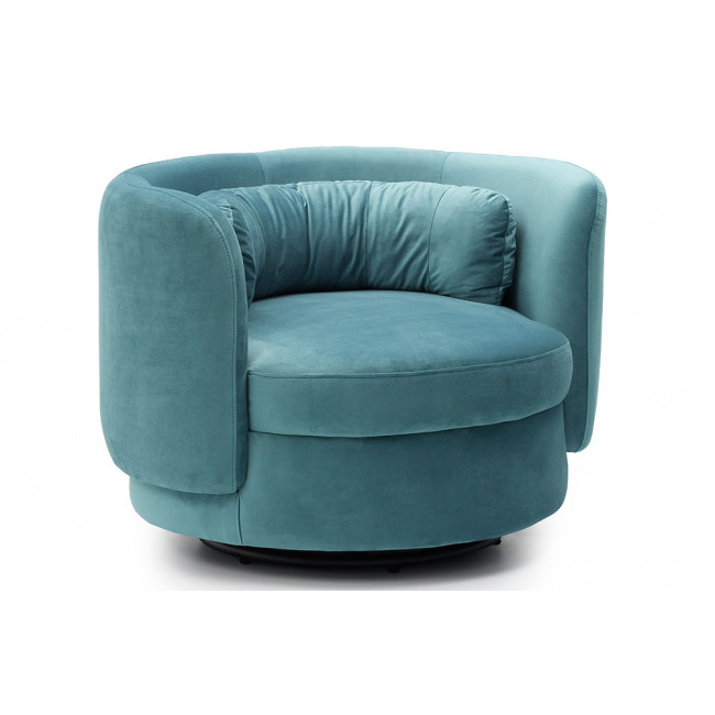 Swivel armchair Hilda, turquoise, 87x82x64cm, seat height 40cm