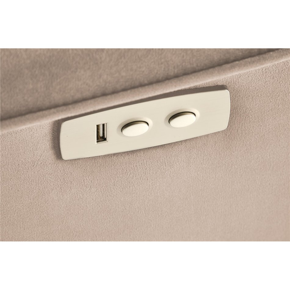 Electric recliner with massage function Hemiro, beige, H108-90x80x90-160cm, seat height 51-52cm