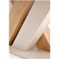 Extendable dining table Harandon, cremona oak/cream color,, 160-200x90cm H76cm 