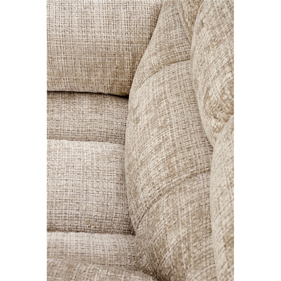 Electric recliner Hamore, beige, polyester/metal/wood, H86-100x105x100-168cm, seat height 50-55cm