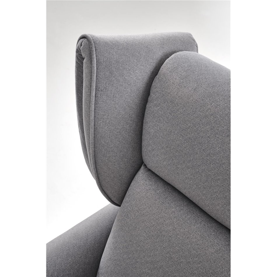 Electric recliner Helato, grey, polyester/metal/wood, H109-95x83x91-161cm, seat height 48-53cm