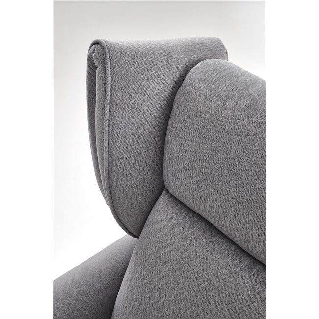 Electric recliner Helato, grey, polyester/metal/wood, H109-95x83x91-161cm, seat height 48-53cm