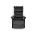 Electric recliner with massage function Hemiro, black, H108-90x80x90-160cm, seat height 51-52cm