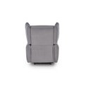 Electric recliner Helato, grey, polyester/metal/wood, H109-95x83x91-161cm, seat height 48-53cm