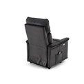 Electric recliner with massage function Hemiro, black, H108-90x80x90-160cm, seat height 51-52cm