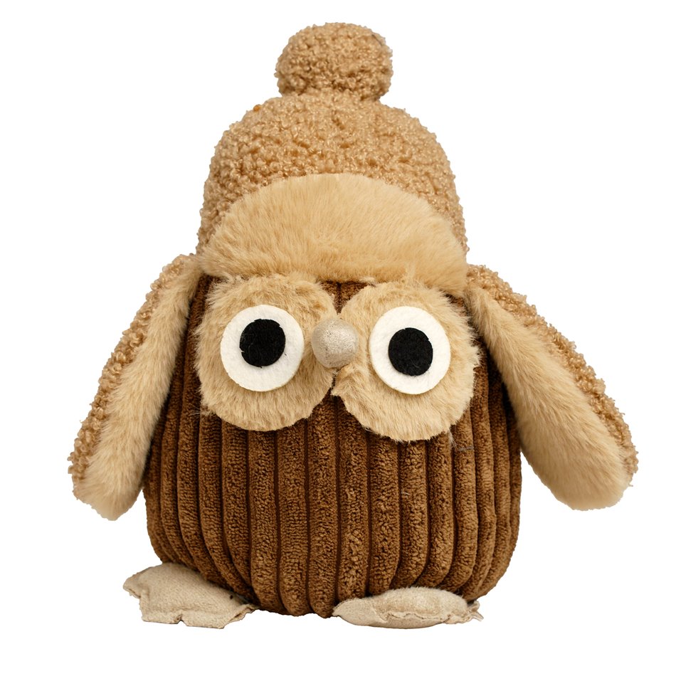 Door stopper Owl beige, 19x15x23cm