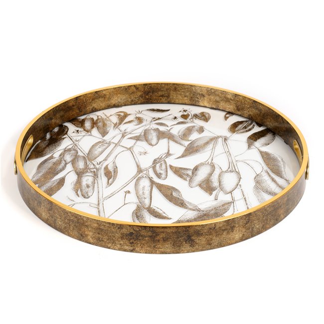Decorative glass tray Fariete L, 39.5x39.5x4cm