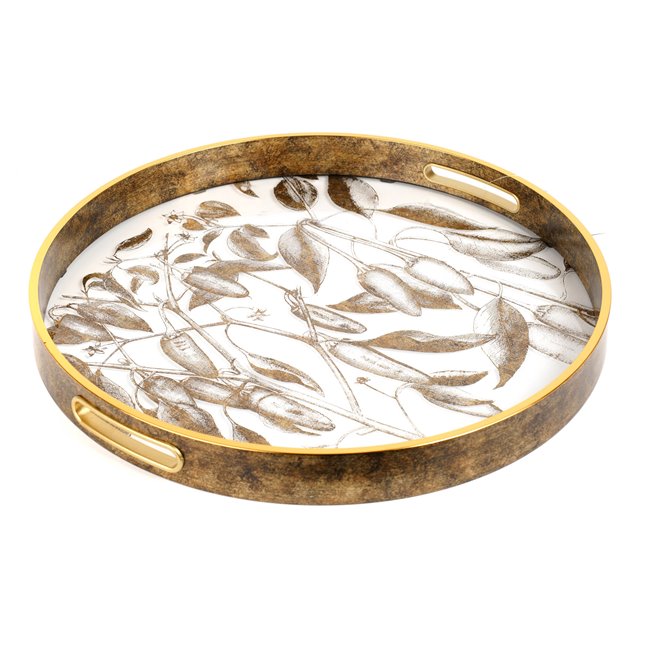 Decorative glass tray Fariete L, 39.5x39.5x4cm