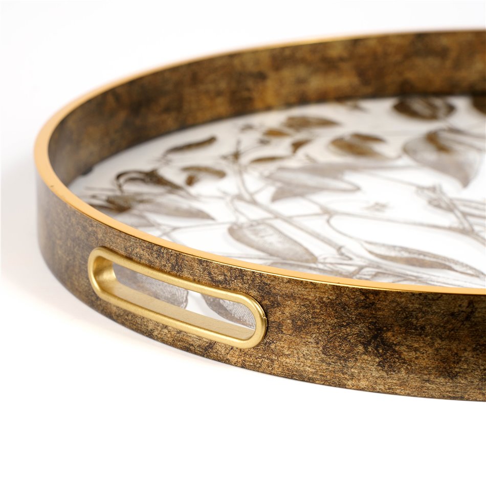 Decorative glass tray Fariete L, 39.5x39.5x4cm
