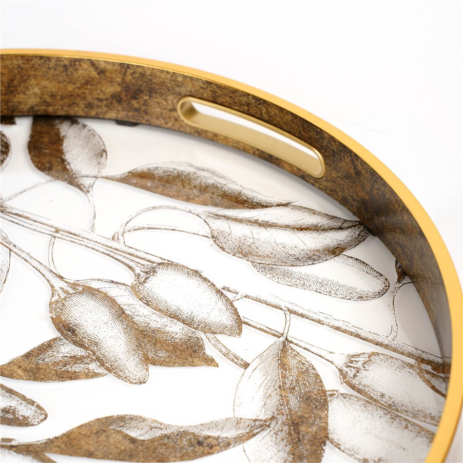 Decorative glass tray Fariete L, 39.5x39.5x4cm