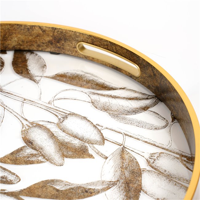 Decorative glass tray Fariete L, 39.5x39.5x4cm