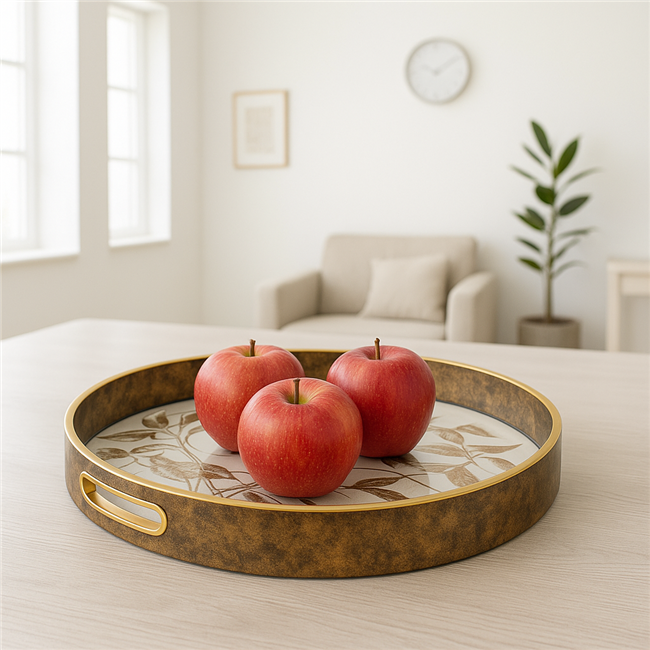Decorative glass tray Fariete L, 39.5x39.5x4cm
