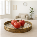 Decorative glass tray Fariete L, 39.5x39.5x4cm