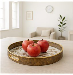 Decorative glass tray Fariete L, 39.5x39.5x4cm