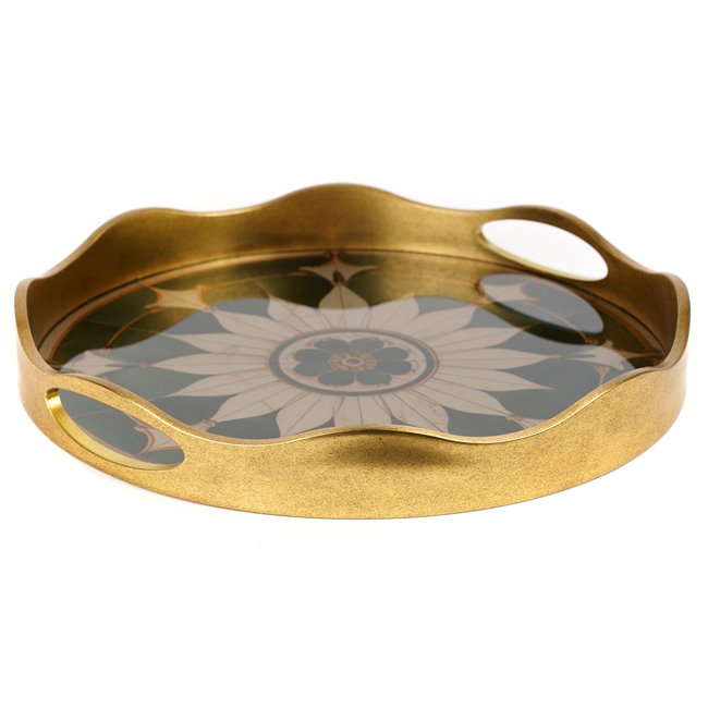 Decorative glass tray Farini M, 34.2x34.2x4.4cm