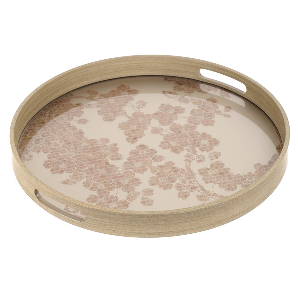 Decorative glass tray Farra L, 39.5x39.5x4cm