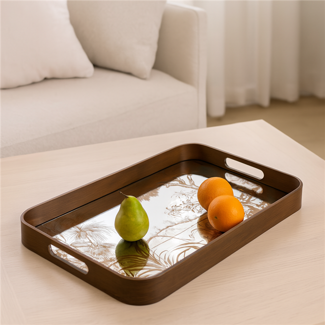 Decorative glass tray Fasty L, 32.5x50.7x4.5cm