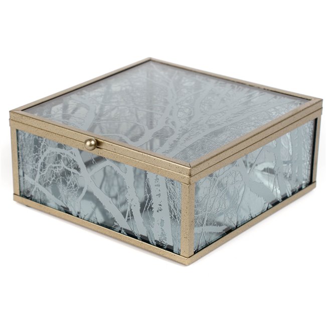 Box glass/metal Favara L, 15x16x6.8cm