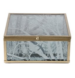 Box glass/metal Favara L, 15x16x6.8cm