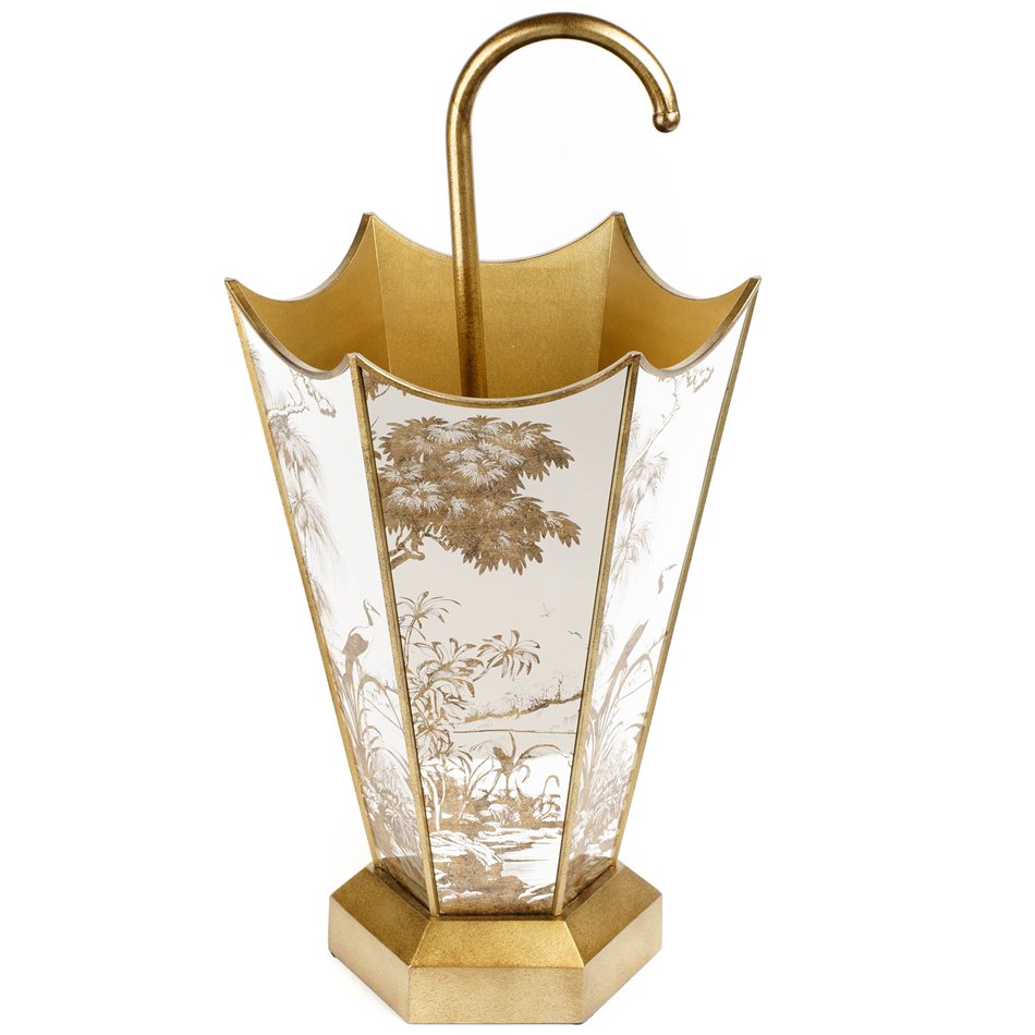 Umbrella stand Umbrella, golden, 33x29x65cm