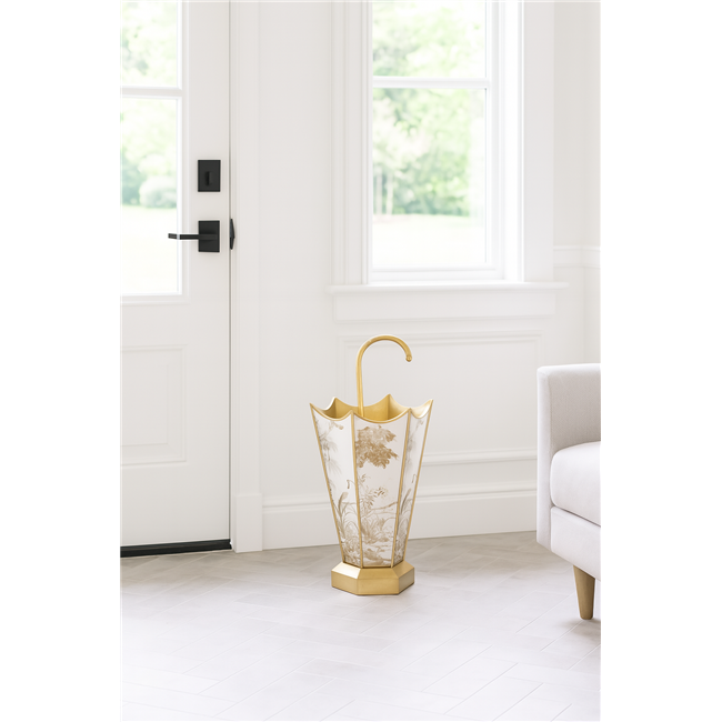 Umbrella stand Umbrella, golden, 33x29x65cm