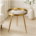 Side table Furuset L, golden, 50.3x50.3x53.5cm