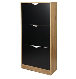 Shoe rack Chaus, natural/black, H119.5x60x23cm