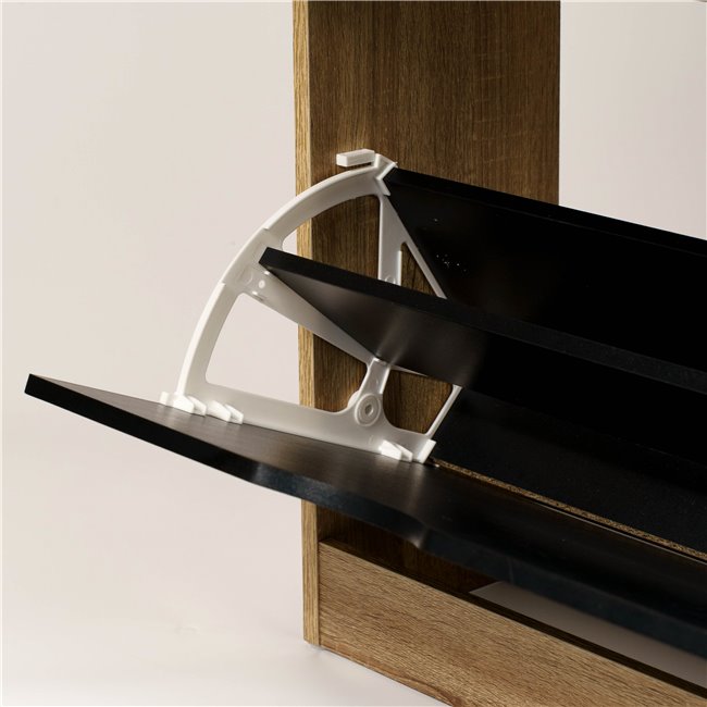Shoe rack Chaus, natural/black, H119.5x60x23cm