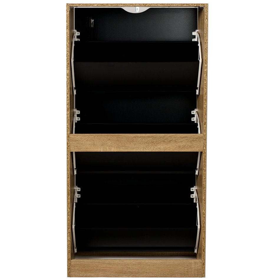 Shoe rack Chaus, natural/black, H119.5x60x23cm