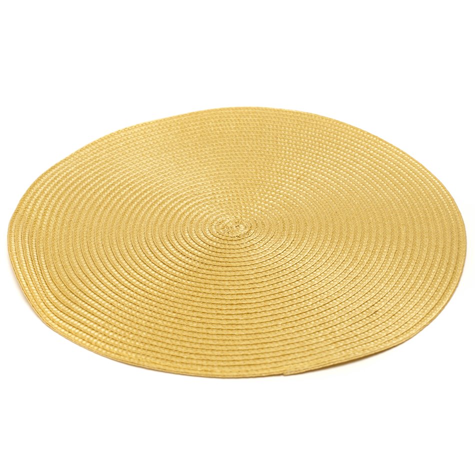 Placemat BRAID round, mustard, D38cm