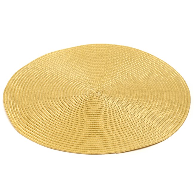 Placemat BRAID round, mustard, D38cm