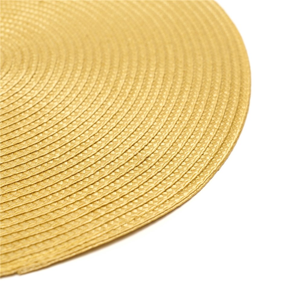 Placemat BRAID round, mustard, D38cm