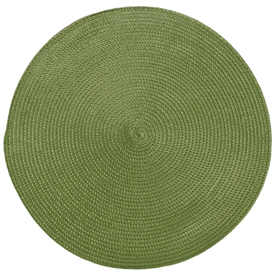 Placemat BRAID round, green, D38cm