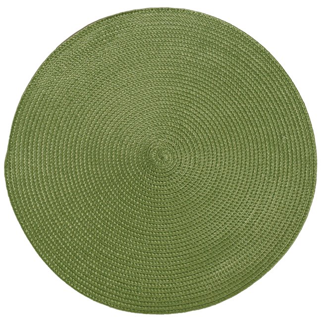 Placemat BRAID round, green, D38cm