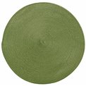Placemat BRAID round, green, D38cm