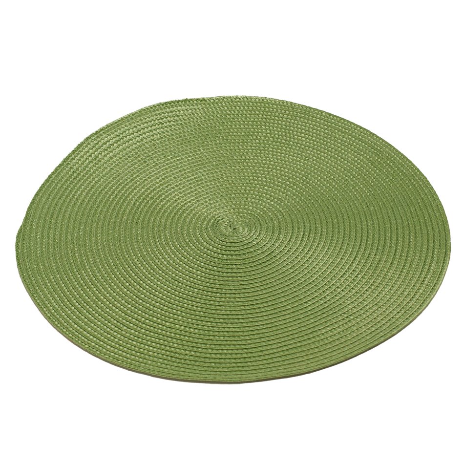 Placemat BRAID round, green, D38cm