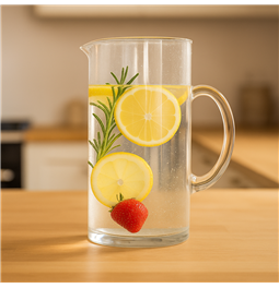 Jar Naia, glass, 1300ml, H20x16.5x10cm