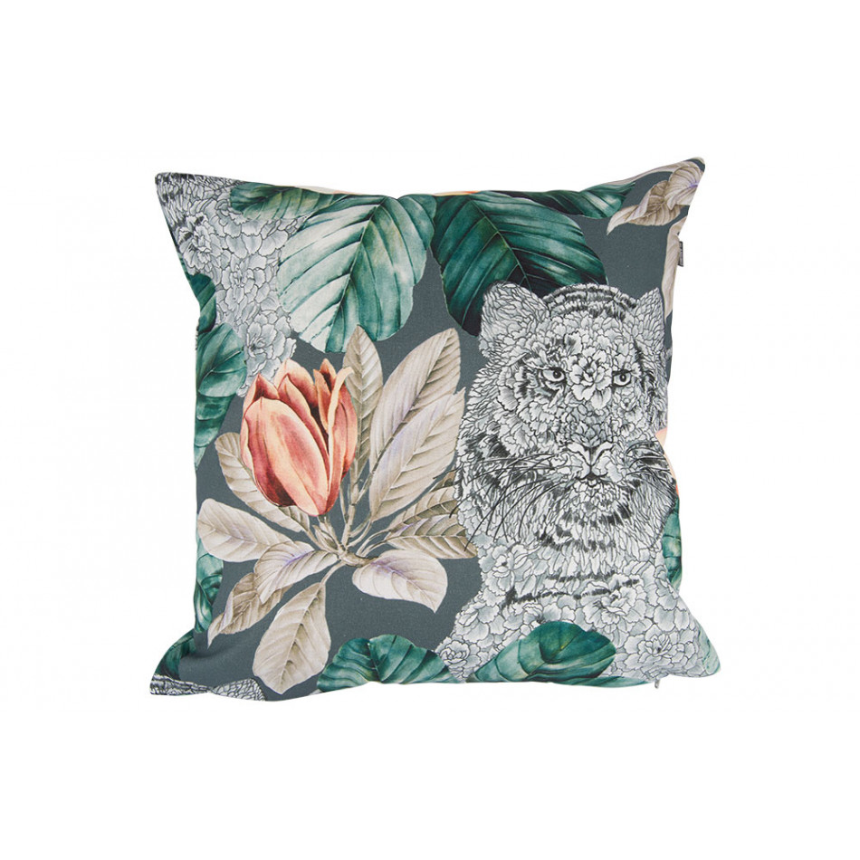 Decorative pillowcase Malasian Love 4, grey, 45x45cm