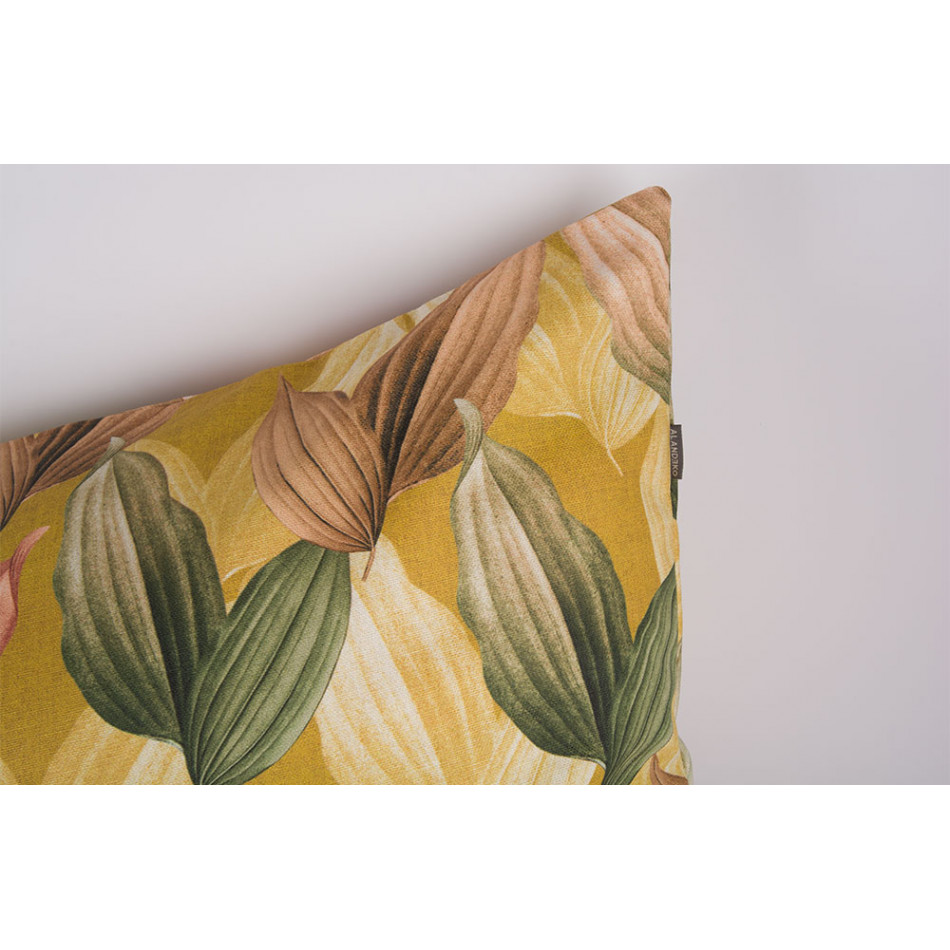 Decorative pillowcase Saffron 5, mustard tone, 60x60cm