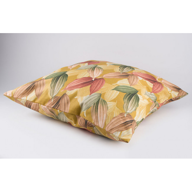 Decorative pillowcase Saffron 5, mustard tone, 60x60cm