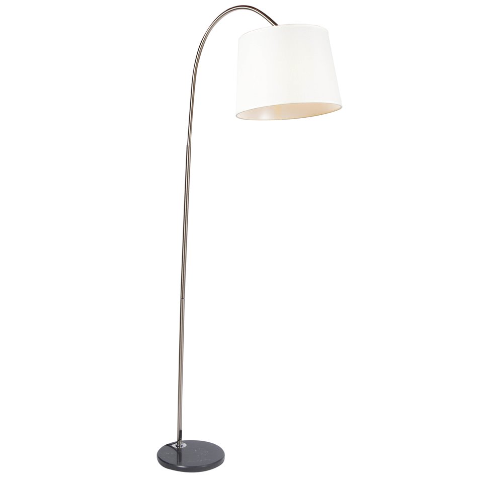 Floor lamp Sentor, white/silver color, H174x64x36cm, E27 60W(MAX)