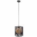 Pendant lamp Labosca, black, E27 60W(MAX), H25-95cm, D25cm