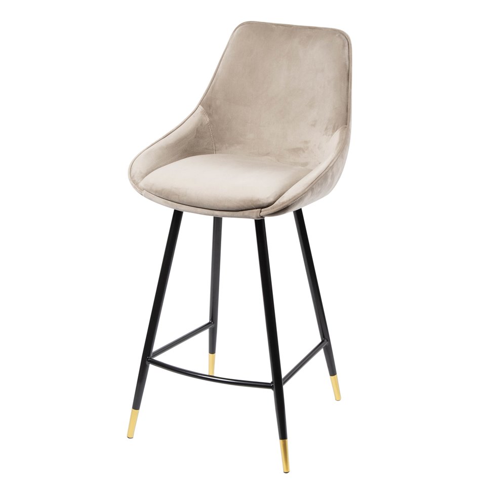 Bar chair Solero, light grey10 SD, H-97x40x35cm, seat height 68cm