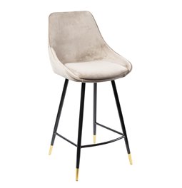Bar chair Solero, light grey10 SD, H-97x40x35cm, seat height 68cm