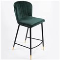Bar chair Salem, green, 46x55x H95cm,  seat height 62cm