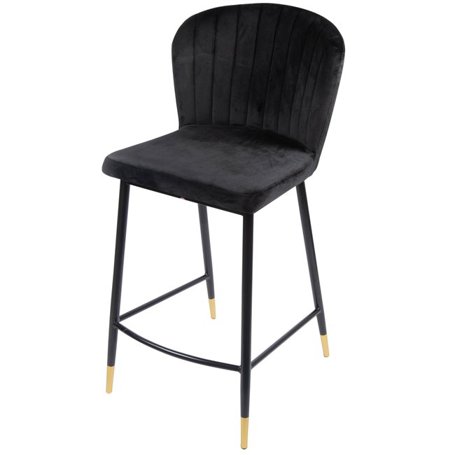 Bar chair Salem, black, H95x46x55cm, seat height 62 cm
