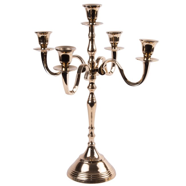Candle holder Verena, champagne/golden, h40cm, D30cm